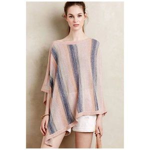 Anthropologie MOTH Striped Knit Zala Poncho Sweater sz XS/S Women's Top